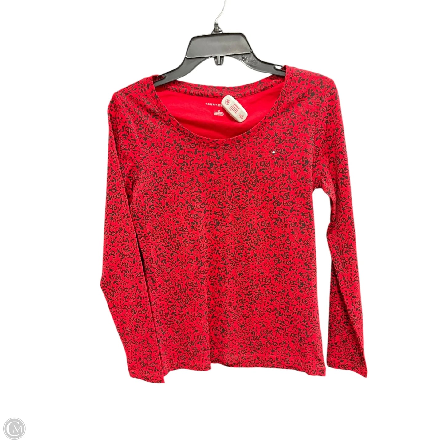 Top Long Sleeve By Tommy Hilfiger In Red, Size: Sp