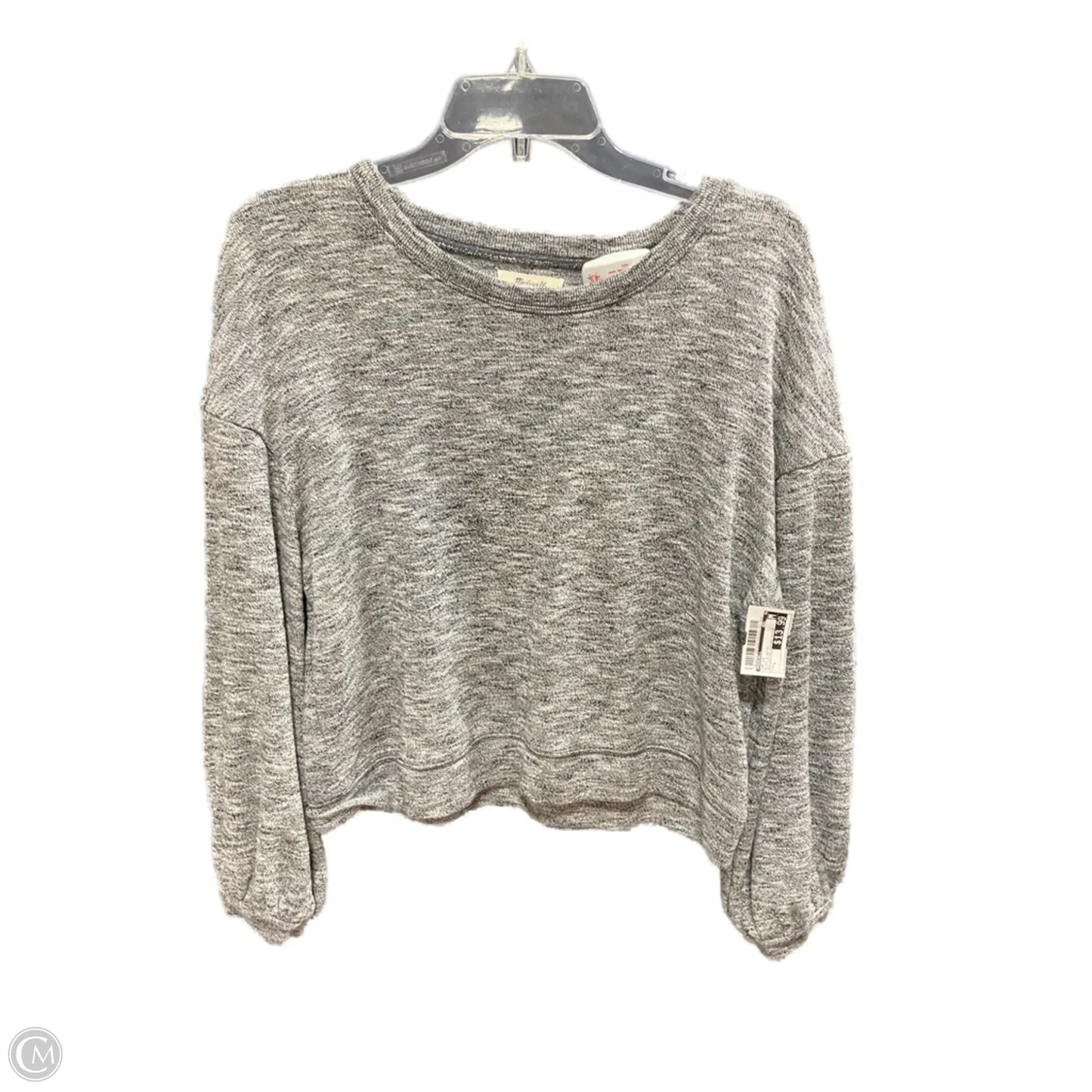 Top Long Sleeve By Madewell In Black & White, Size: L