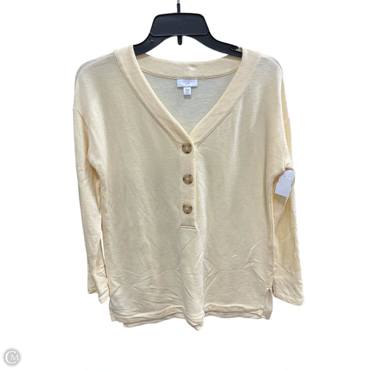 Top Long Sleeve By J. Jill In Yellow, Size: Xs
