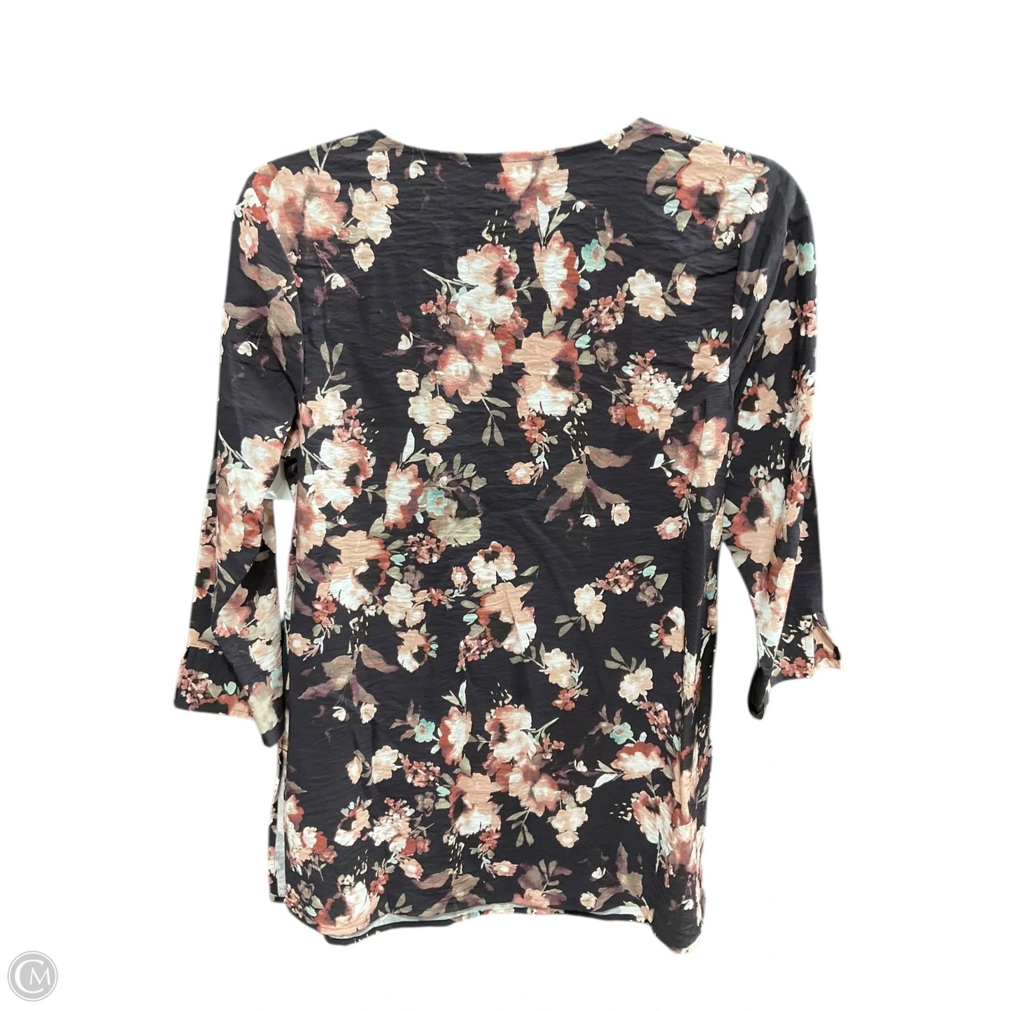 Top 3/4 Sleeve By J. Jill In Floral Print, Size: Xs