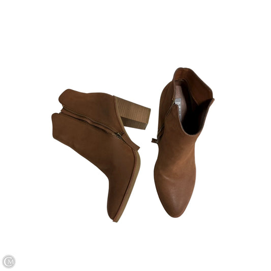 Boots Ankle Heels By Mia In Brown, Size: 8.5