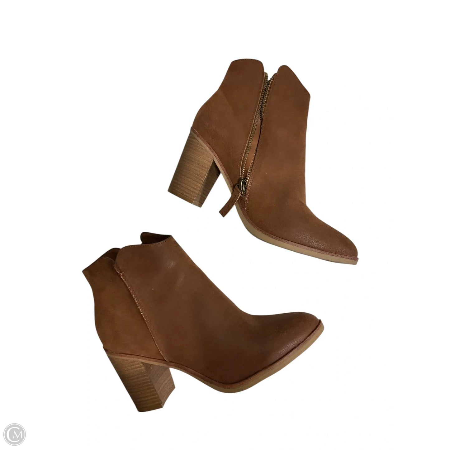 Boots Ankle Heels By Mia In Brown, Size: 8.5
