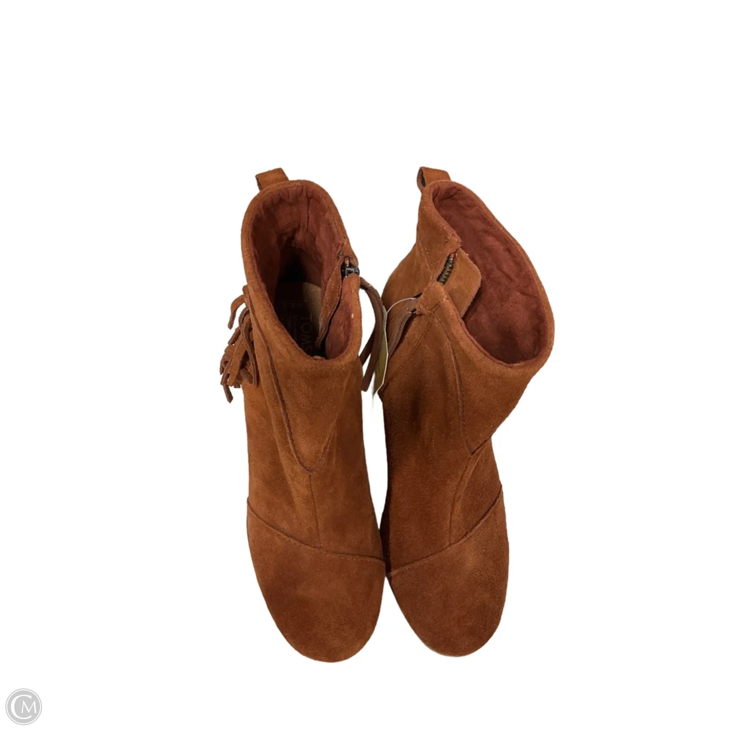 Boots Ankle Flats By Toms In Brown, Size: 8.5