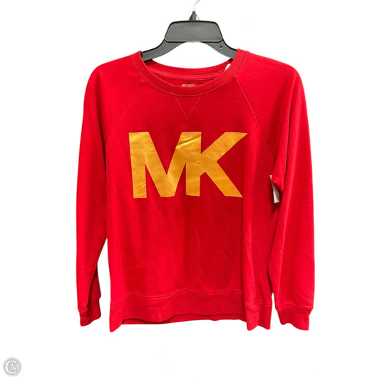 Top Long Sleeve By Michael By Michael Kors In Red, Size: S