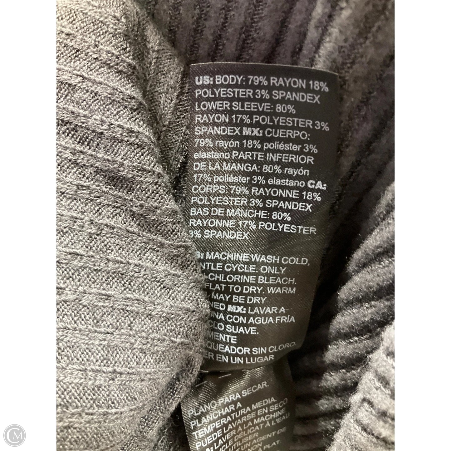Top Long Sleeve By White House Black Market In Grey, Size: S