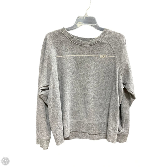 Sweatshirt Crewneck By Dkny In Grey, Size: Xl