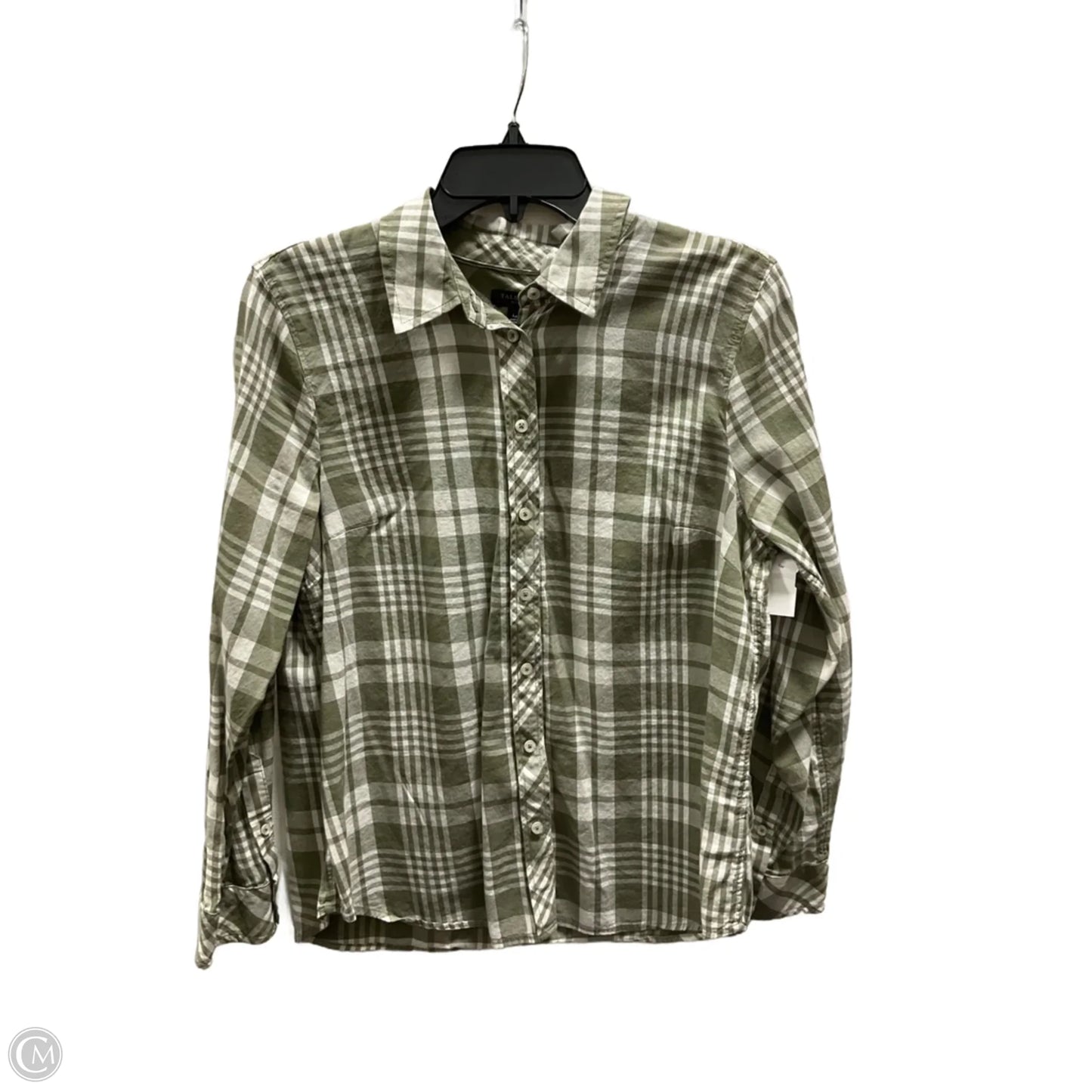 Top Long Sleeve By Talbots In Plaid Pattern, Size: Lp