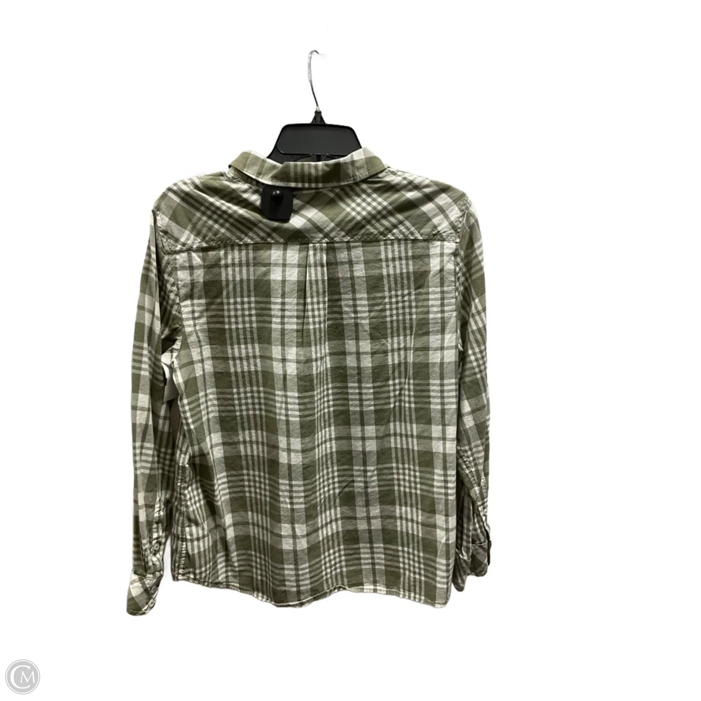 Top Long Sleeve By Talbots In Plaid Pattern, Size: Lp