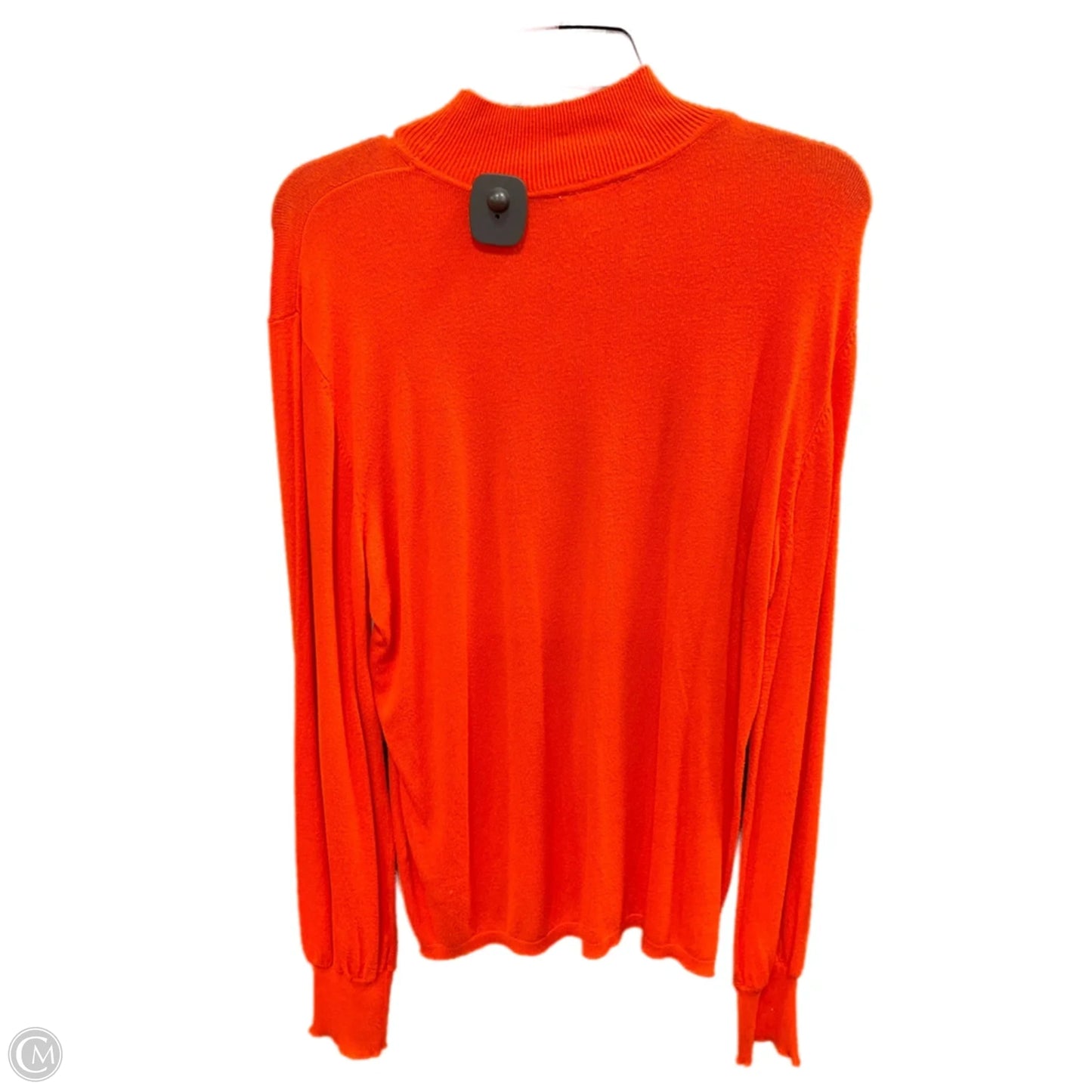 Top Long Sleeve By Cmb In Orange, Size: L