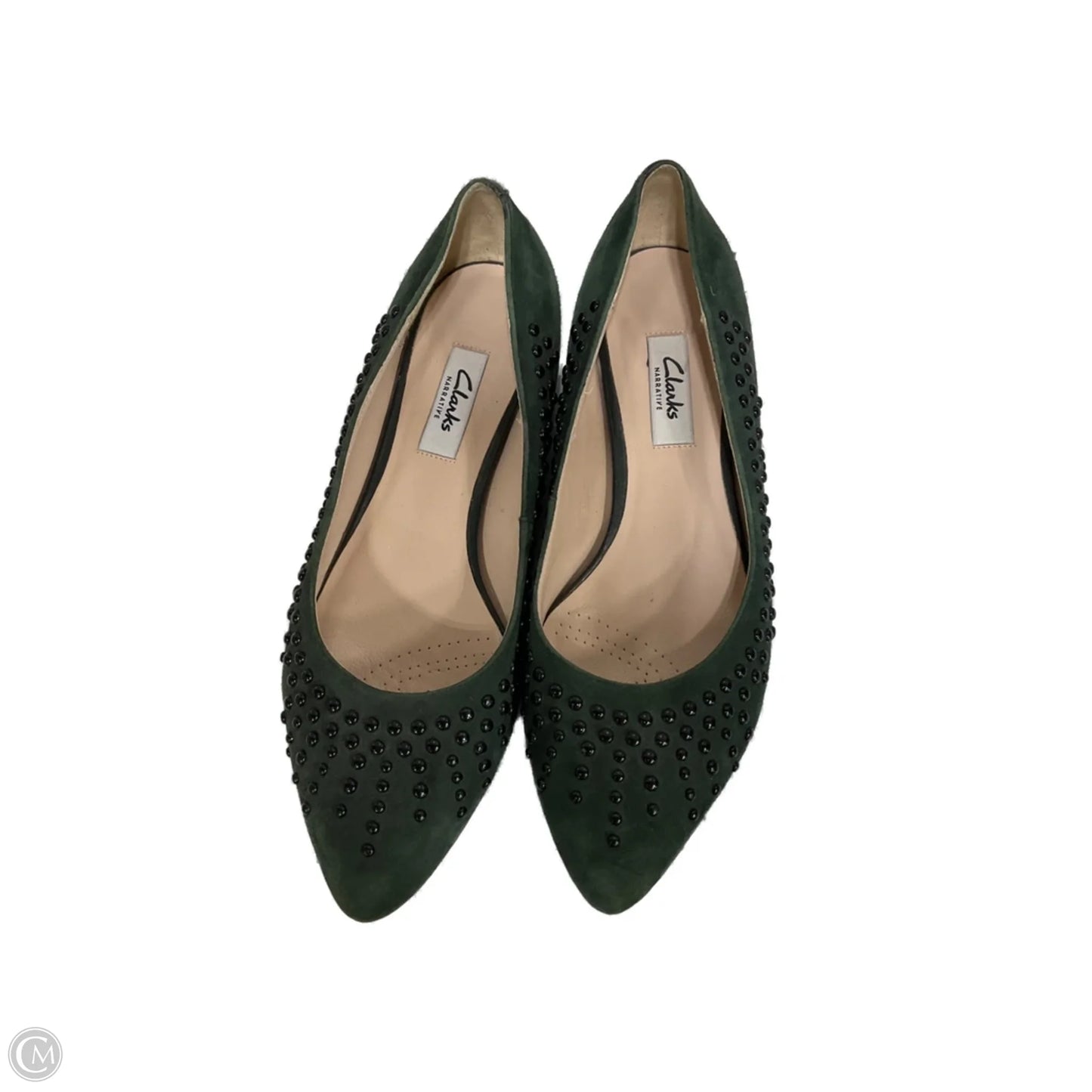 Shoes Flats By Clarks In Green, Size: 7