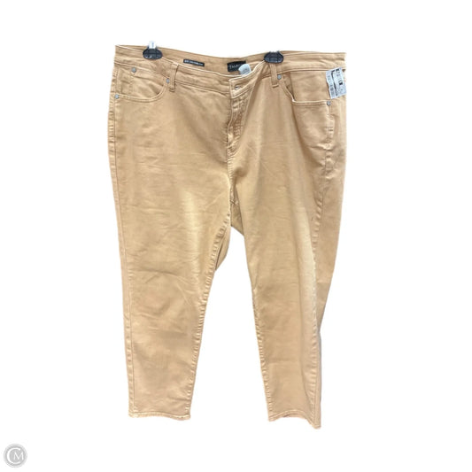 Jeans Straight By Talbots In Tan Denim, Size: 20