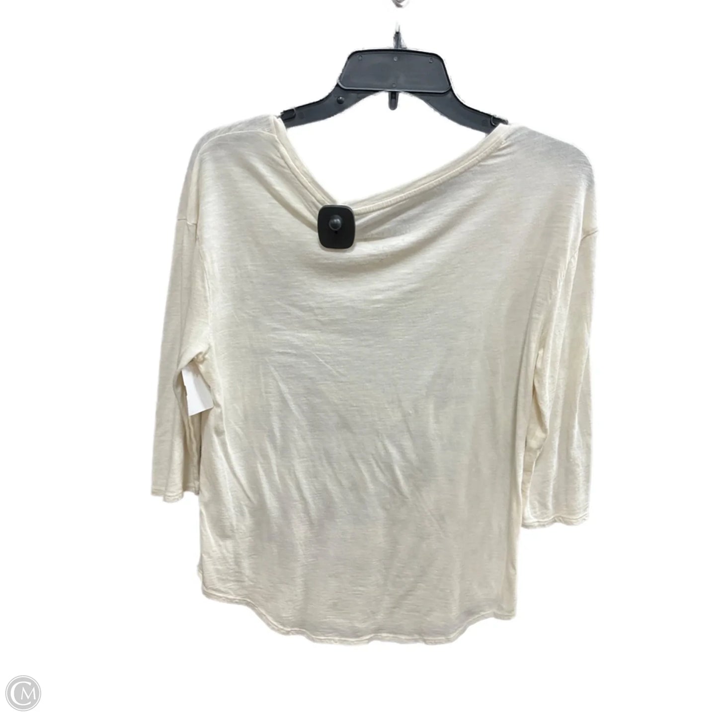 Top 3/4 Sleeve By Lucky Brand In Cream, Size: S