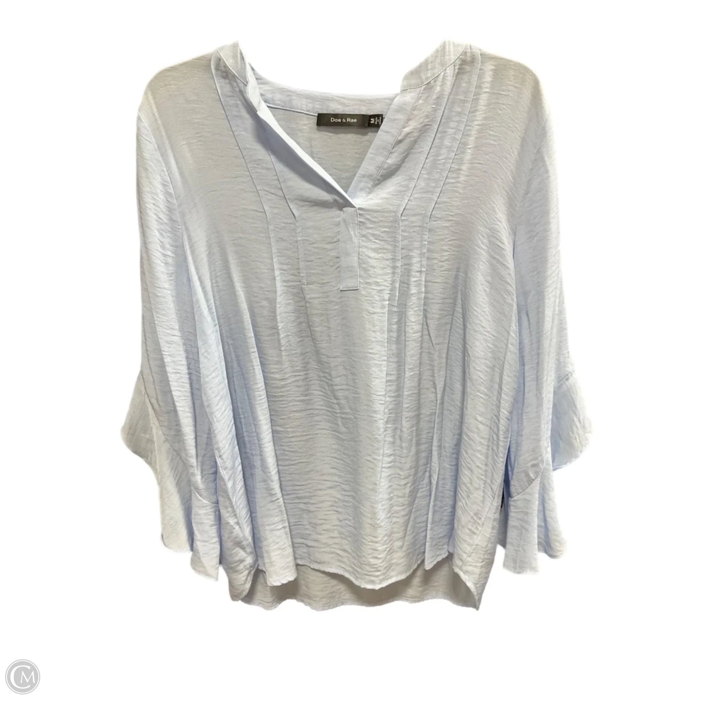 Top 3/4 Sleeve By Doe & Rae In Blue, Size: M