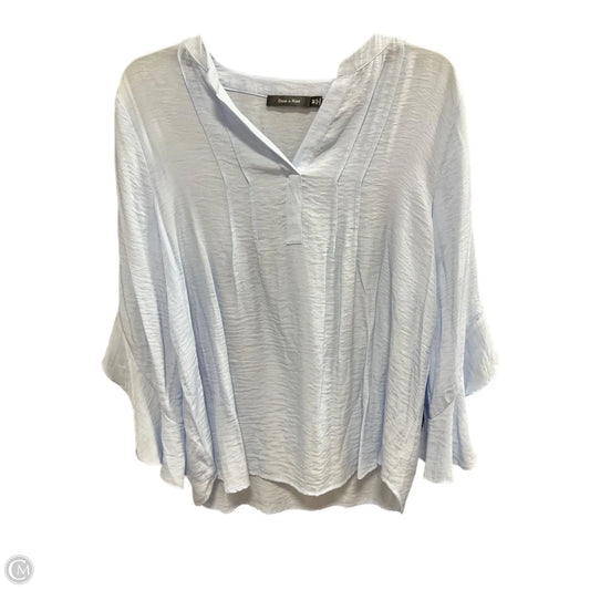 Top 3/4 Sleeve By Doe & Rae In Blue, Size: M
