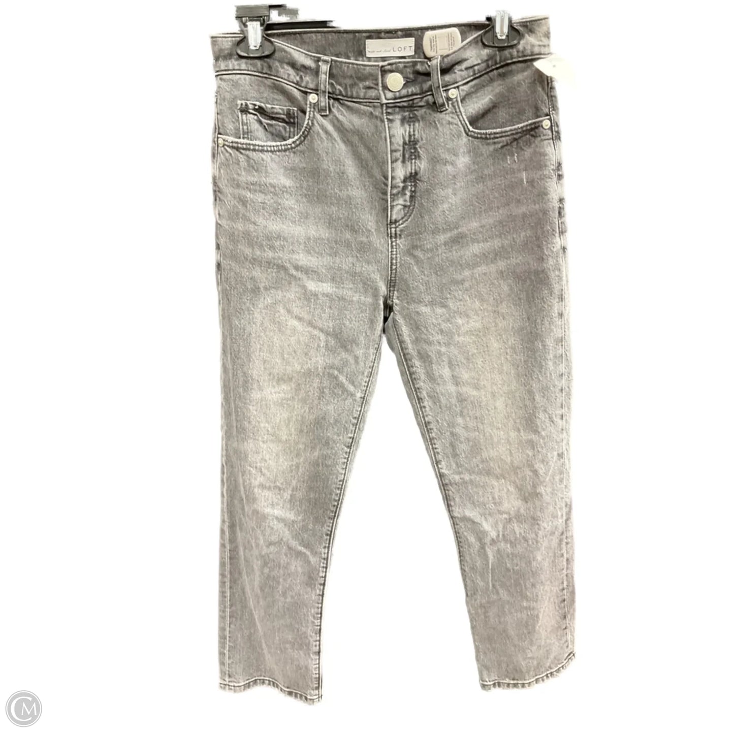 Jeans Straight By Loft In Grey Denim, Size: 0