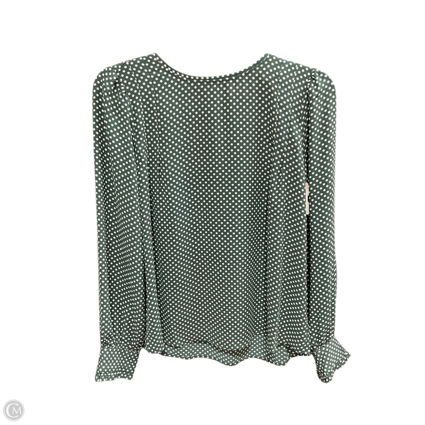 Blouse Long Sleeve By Loft In Polkadot Pattern, Size: Xs