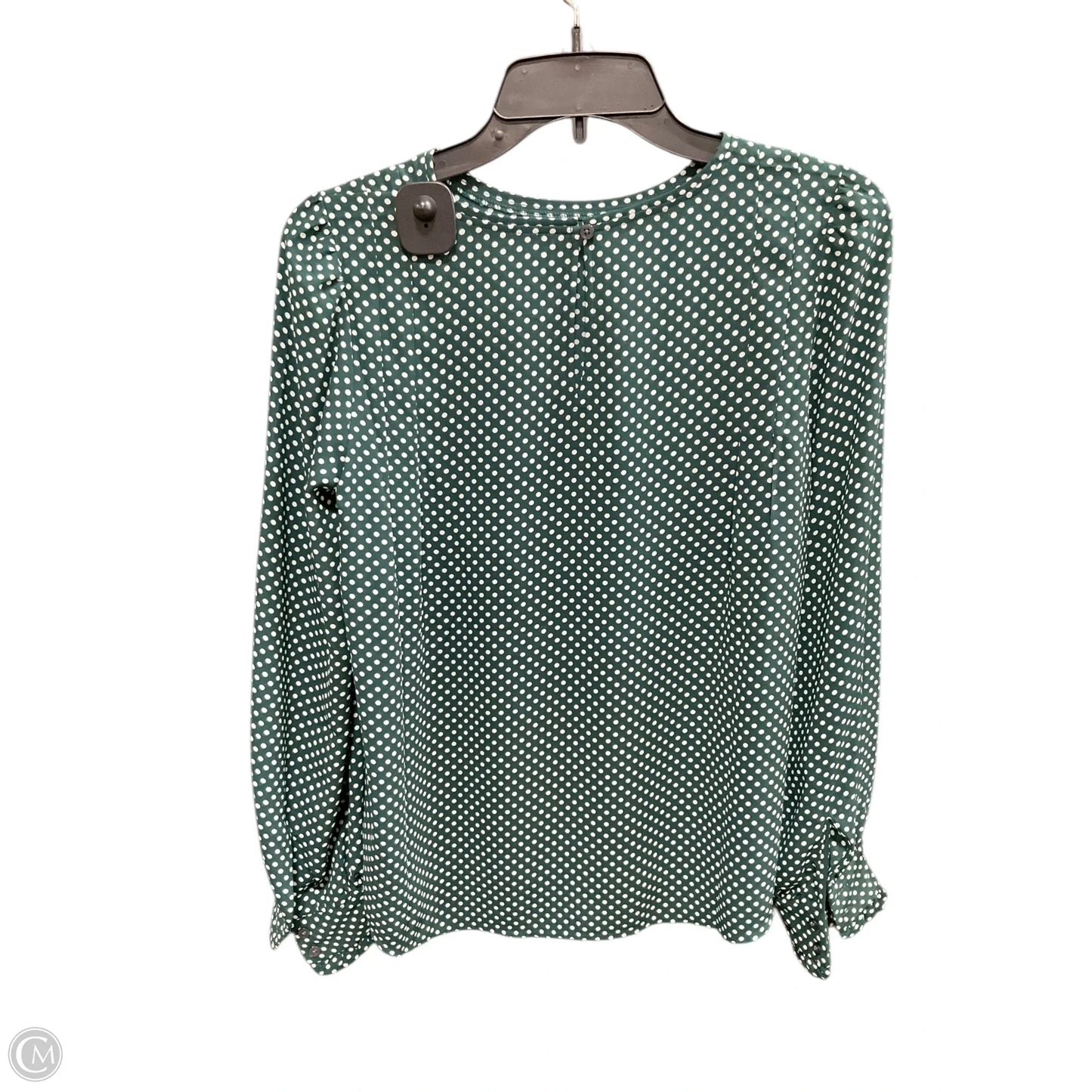 Blouse Long Sleeve By Loft In Polkadot Pattern, Size: Xs