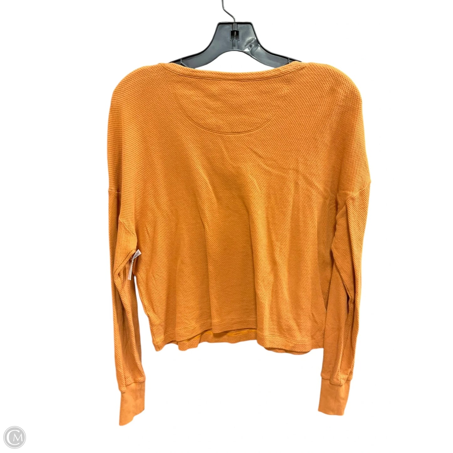 Top Long Sleeve Basic By Cabi In Orange, Size: S