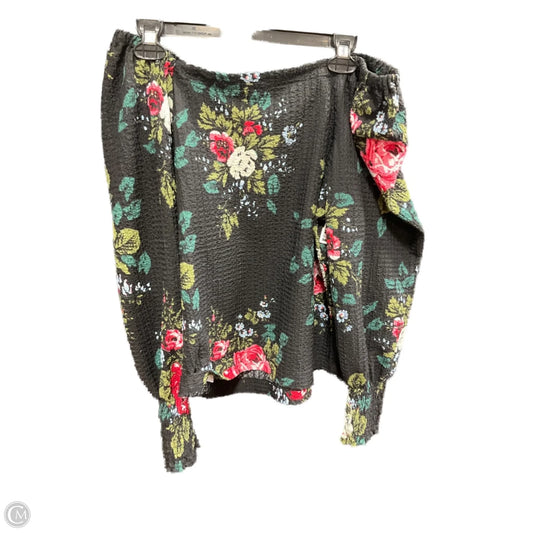 Top Long Sleeve By Loft In Floral Print, Size: L