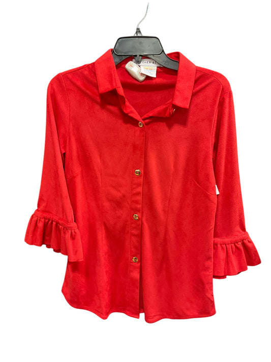 Top 3/4 Sleeve By Gretchen Scott In Red, Size: S