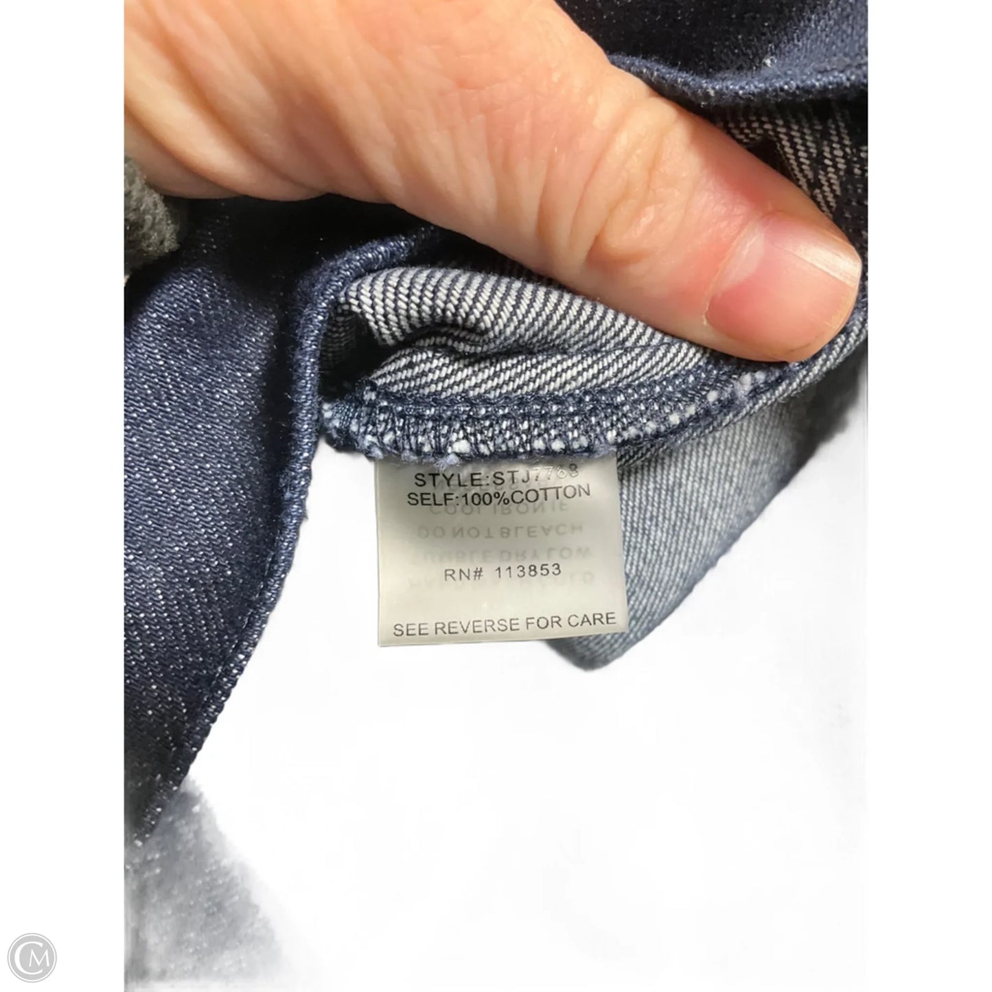 Jacket Denim By Sugar Lips In Blue Denim, Size: Xs