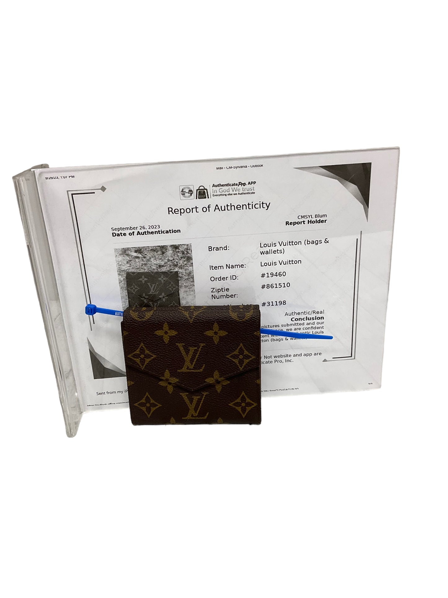 Wallet Designer By Louis Vuitton  Size: Small